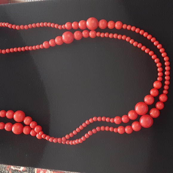 Jewelry - Red Long Acrylic Sphere Necklace